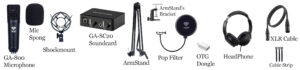 GA800/SC20 Podcaster Studio Kit Accessories