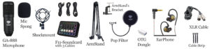 GA888/F11 Live Studio Kit Accessories